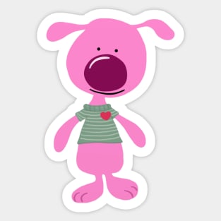 The Cutest Pink Dog Ever! | Cherie's Art (c)2021 Sticker